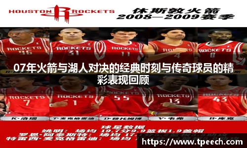 07年火箭与湖人对决的经典时刻与传奇球员的精彩表现回顾